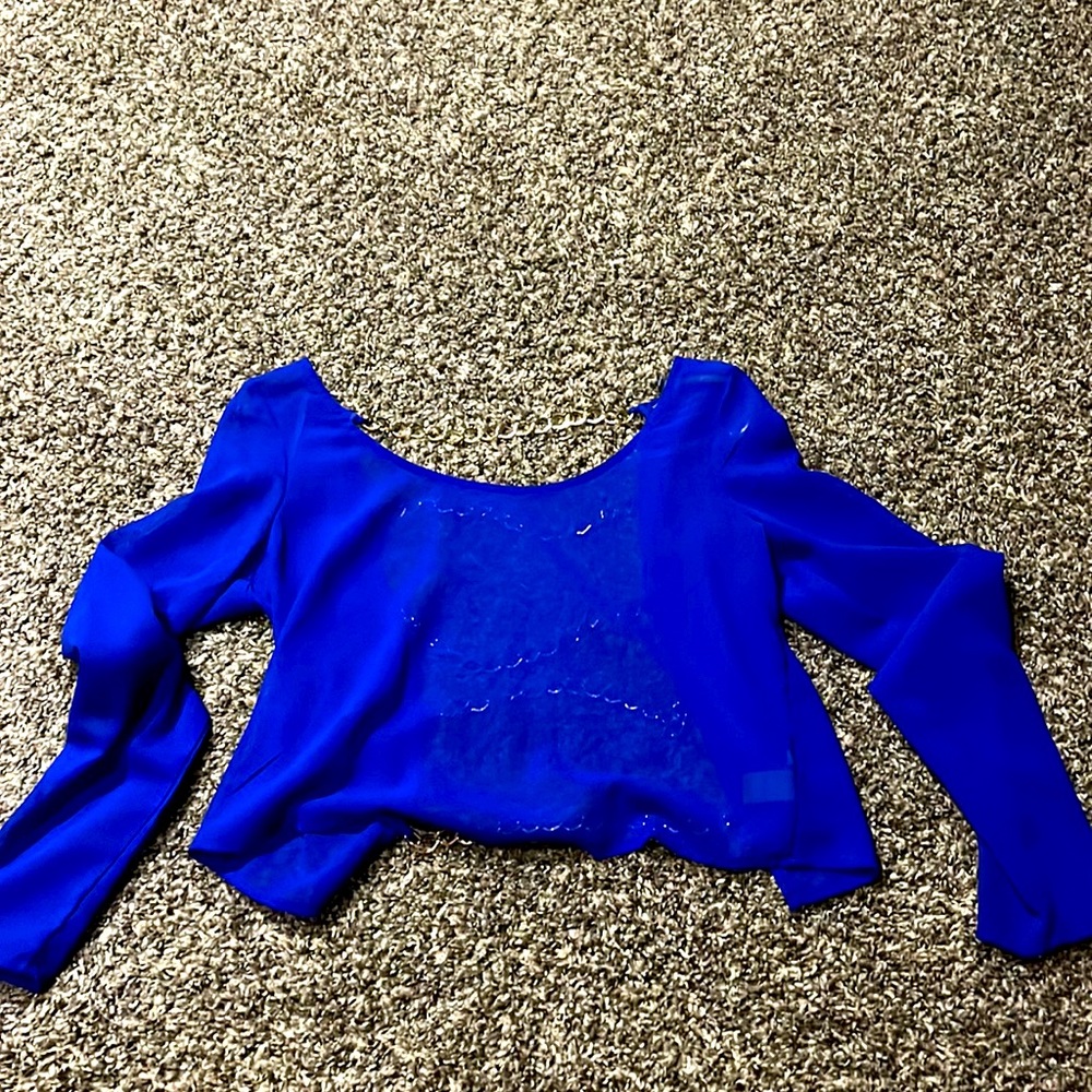 Charlotte Russe Blue Party Crop Top